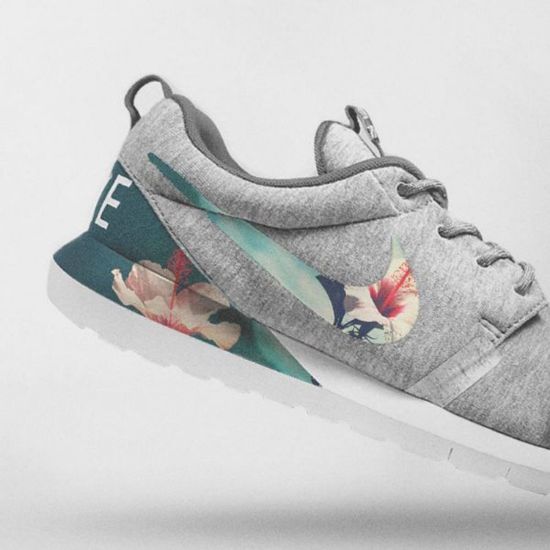 Nike Floral Roshe Customized Running Shoes